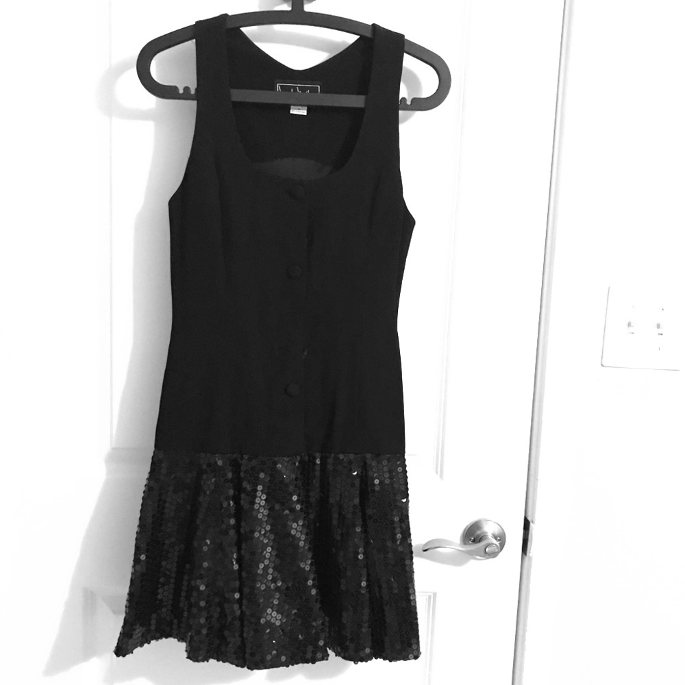 Vintage Nicole Miller dress. Sequin bottom.